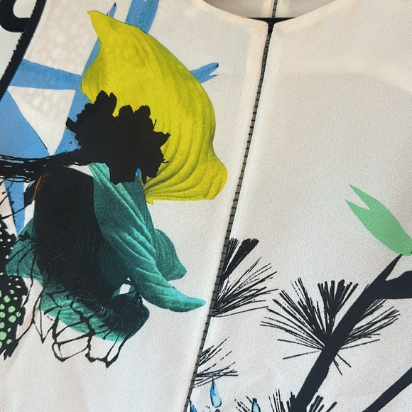 PROENZA SCHOULER Ikebana Print Blouse Womens Sleeveless Top Floral size 8 - Picture 4 of 7